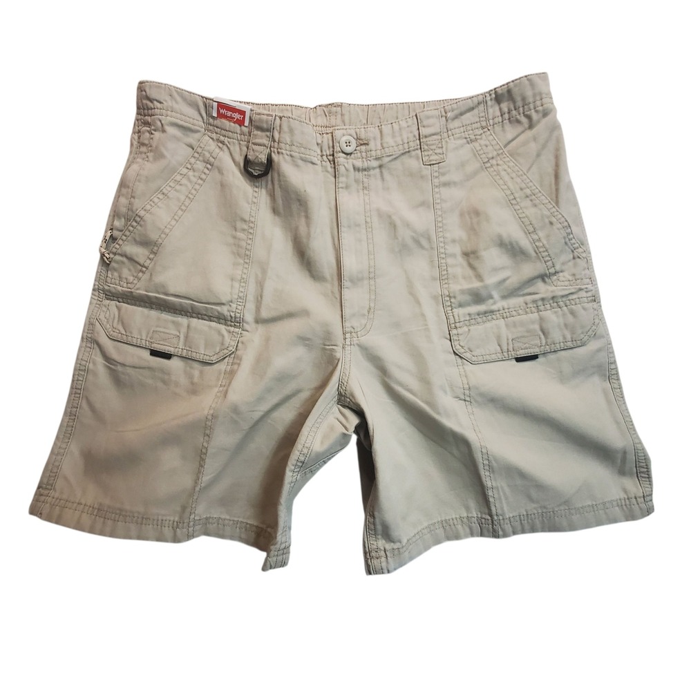 Wrangler Cargo Shorts Hiker Outdoor Casual Comfort Fit Tan Mens Size 40 NWT New